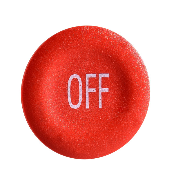 Harmony cabochon lisse OFF - rouge pour poussoir rond Ø22
