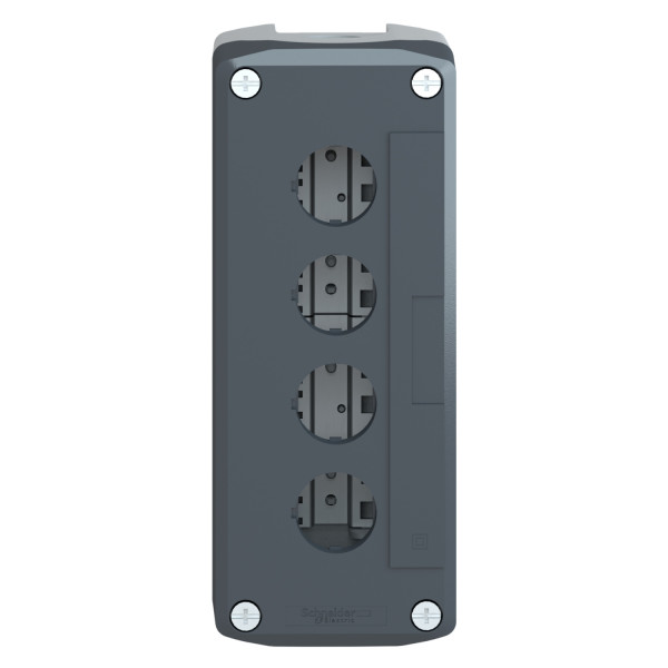Harmony boite - 4 trous - couvercle gris foncé - fond gris clair