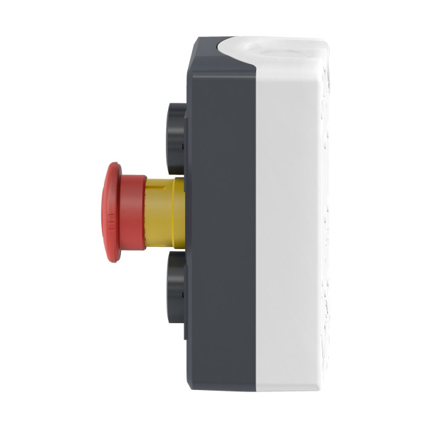 Harmony boite - 3 boutons poussoirs Ø22 - blanc /coup de poing rouge Ø30 /noir