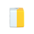 Harmony boite - 1 trou - couvercle jaune - fond gris clair