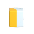 Harmony boite - 1 trou - couvercle jaune - fond gris clair