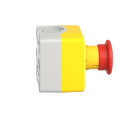 Harmony boite jaune 1 arrêt d'urgence rouge Ø40 tourner pour déverrouiller 1F+1O