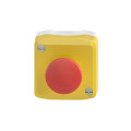 Harmony boite jaune 1 arrêt d'urgence rouge Ø40 tourner pour déverrouiller 2O