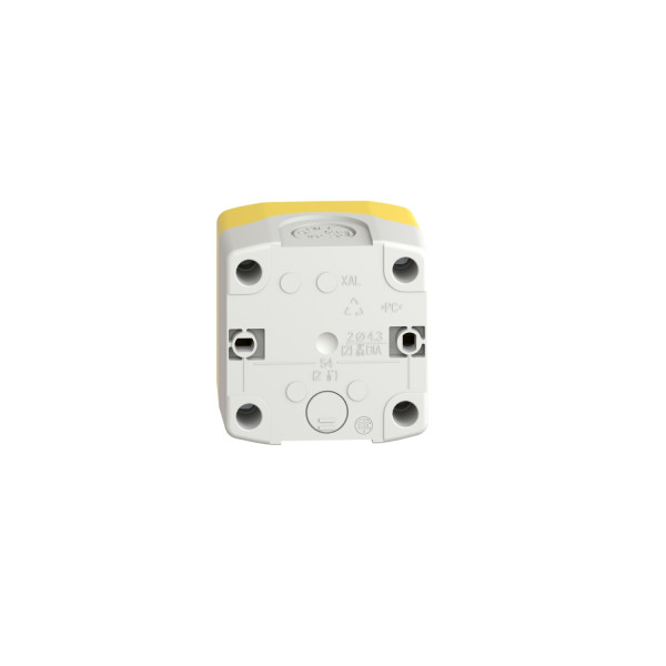 Harmony boite jaune - 1 arrêt d'urgence rouge Ø40 déverrouillage à clé - 1F+2O