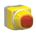 Harmony xal - boite arrêt urgence avec anneau lumin - blanc rouge - 1o+1f - 24v