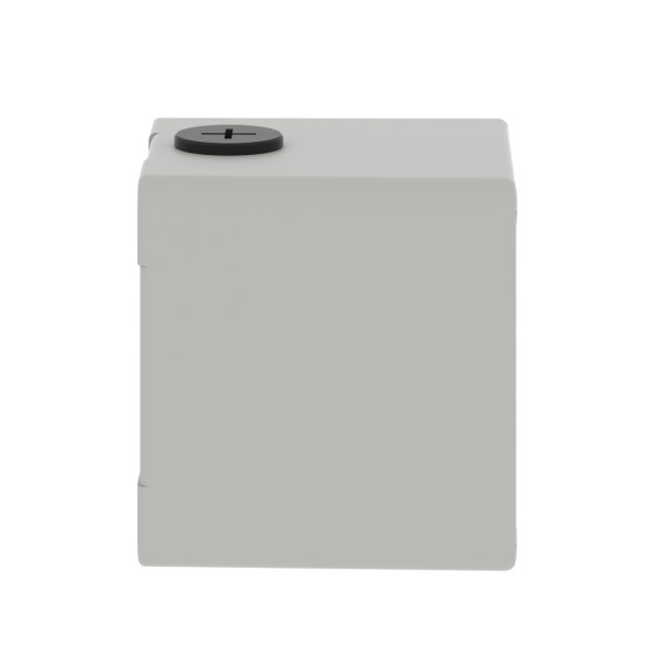 Boite métal vide grise - m20 x2 - 1 trou 22 mm - 80x80x77 mm - ul culus