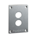 Plastron percé Schneider Harmony XAPE métallique avec 2 perçages horizontaux