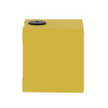 Boite métal vide jaune pour arrêts d'urgence m20 1 trou 22mm 80x80x77 ul culus