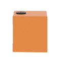 Boite métal vide orange - m20 x2 - 1 trou 22 mm - 80x80x77 mm - ul culus