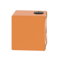 Boite métal vide orange - m20 x2 - 1 trou 22 mm - 80x80x77 mm - ul culus