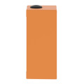 Boite métal vide orange - m25 x2 - 3 trous 22 mm - 80x175x77 mm