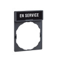 Porte-Etiquette Harmony Schneider Electric - ø22 mm - 30 x 40 mm - Etiquette "EN SERVICE" Blanc/Noir 8x27