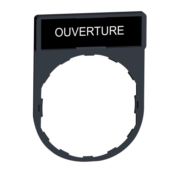 Harmony porte étiquette 30 x 40 mm standard - Ø22 - avec étiquette OUvertURE