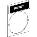 Harmony porte-étiquette 30x40mm Ø22 marquage noir et blanc avec étiquette RESET