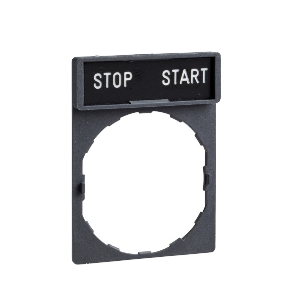 Harmony porte-étiquette 30 x 40 mm - Ø22 - avec étiquette STOP-START