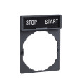 Harmony porte-étiquette 30 x 40 mm - Ø22 - avec étiquette STOP-START