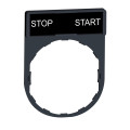 Harmony porte-étiquette 30 x 40 mm - Ø22 - avec étiquette STOP-START