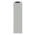 Boite métal vide grise - m25 x2 - 4 trous 22 mm - 80x175x51,5 mm