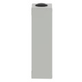 Boite métal vide grise - m25 x2 - 6 trous 22 mm - 80x175x51,5 mm