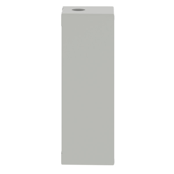 Boite métal vide grise - m25 x1 - 5 trous 22 mm - 80x220x77 mm