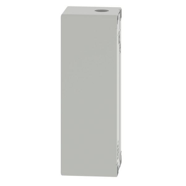 Boite métal vide grise - m25 x1 - 5 trous 22 mm - 80x220x77 mm