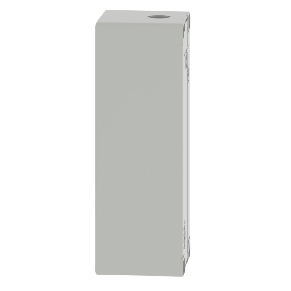 Boite métal vide grise - m25 x1 - 6 trous 22 mm - 80x220x77 mm