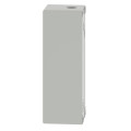 Boite métal vide grise - m25 x1 - 6 trous 22 mm - 80x220x77 mm