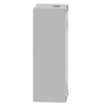 Boite métal vide grise - m25 x1 - 8 trous 22 mm - 80x220x77 mm