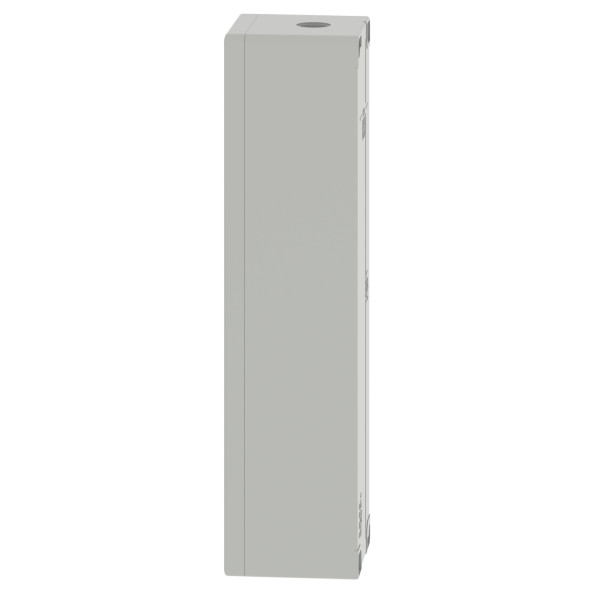 Boite métal vide grise - m32 x1 - non percée - 85x310x77 mm