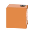 Boite métal vide orange - m20 x2 - 1 trou 30 mm - 80x80x77 mm - ul culus