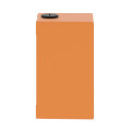 Boite métal vide orange - m20 x2 - 2 trous 22 mm - 80x130x77 mm - ul culus