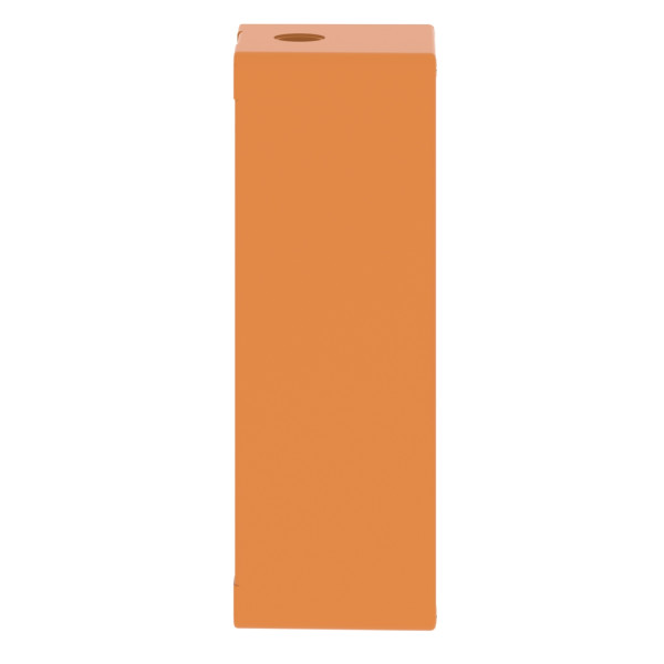 Boite métal vide orange - m25 x1 - 6 trous 22 mm - 80x220x77 mm