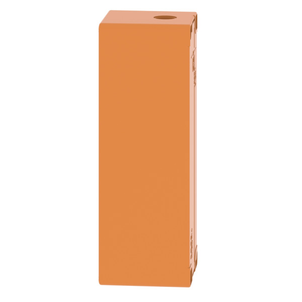 Boite métal vide orange - m25 x1 - 6 trous 22 mm - 80x220x77 mm