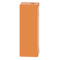 Boite métal vide orange - m25 x1 - 6 trous 22 mm - 80x220x77 mm