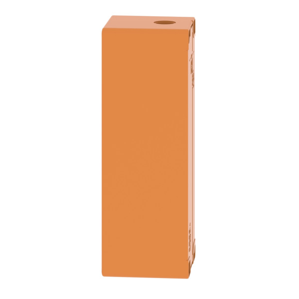 Boite métal vide orange - m25 x1 - 4 trous 30 mm - 80x220x77 mm