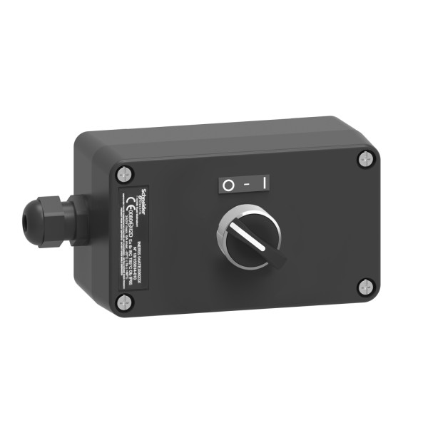 BOITE A BOUTON ATEX EN PLASTIQUE  UN BOUTON TOURNANT A DEUX POSITIONS FIXES
