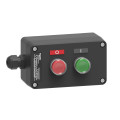 BOITE A BOUTON ATEX EN PLASTIQUE  DEUX BOUTONS  MARCHE VERT ARRET ROUGE