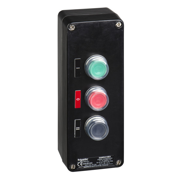 BOITE A BOUTON ATEX EN PLASTIQUE  TROIS BOUTONS