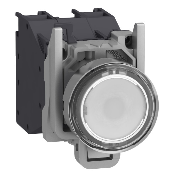 Harmony xb4 - bouton poussoir affleur - blanc - Ø22 - capuch transp - 1f - atex