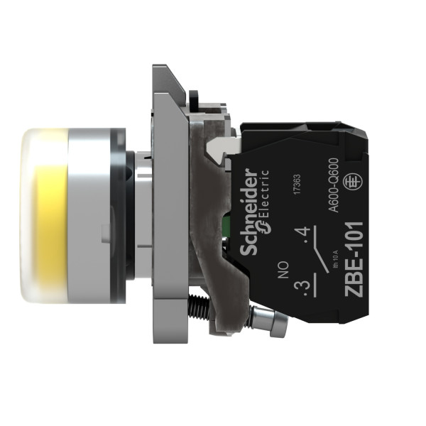 Harmony bouton-poussoir jaune IP69K Ø22 - à impulsion - 1F
