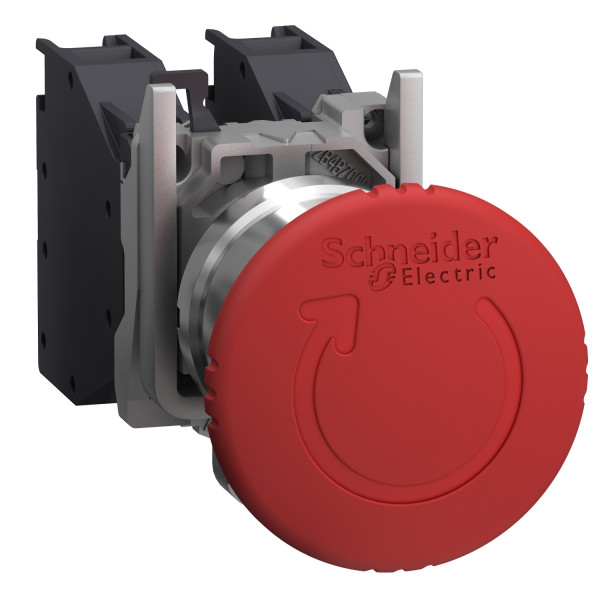 Harmony xb4 - bouton arrêt urgence atex - pousser tourn - 1f+1o - rouge - Ø40