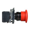 Harmony - bouton poussoir arrêt d'urgence XB4 - Ø 22mm - rouge - pousser/tirer