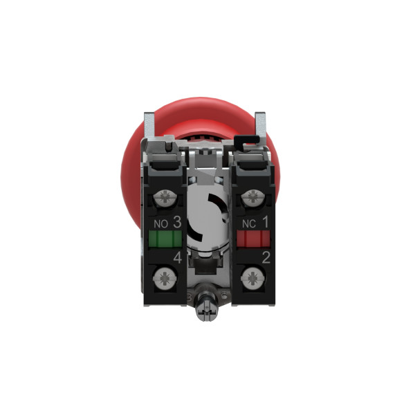 Harmony arrêt d'urgence rouge Ø22 - tête Ø 40 - pousser-tirer - 1O+1F