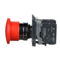 Harmony arrêt d'urgence rouge Ø22 - tête Ø 40 - pousser-tirer - 1O+1F