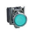 Bouton poussoir Lumineux LED Harmony XB4 – 1F+1O – Vert – Ø22 mm – 24V AC/DC