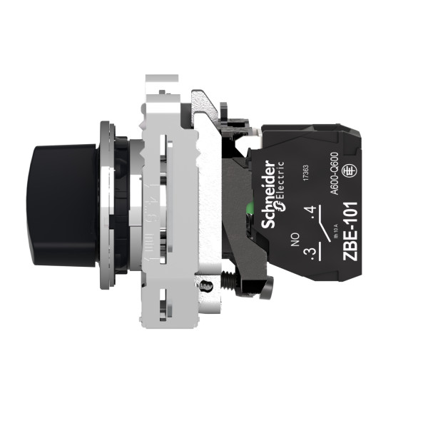 Harmony xb4 - bouton tournant à manette - ø22 - flush - 2 pos à rap. - noir - 1f