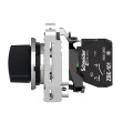 Harmony xb4 - bouton tournant à manette - ø22 - flush - 2 pos à rap. - noir - 1f
