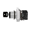 Harmony xb4 - bouton à clé 455 - ø22 - flush - 3 pos fix - retr gcd - 2f - vis