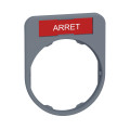 Harmony - porte-étiquette plate 30x40 - plastique gris - avec étiq 8x27 - arret