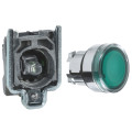 BOUTON POUSSOIR LUMINEUX IMPULSION VERT 24V, CONTACT F ZBE101